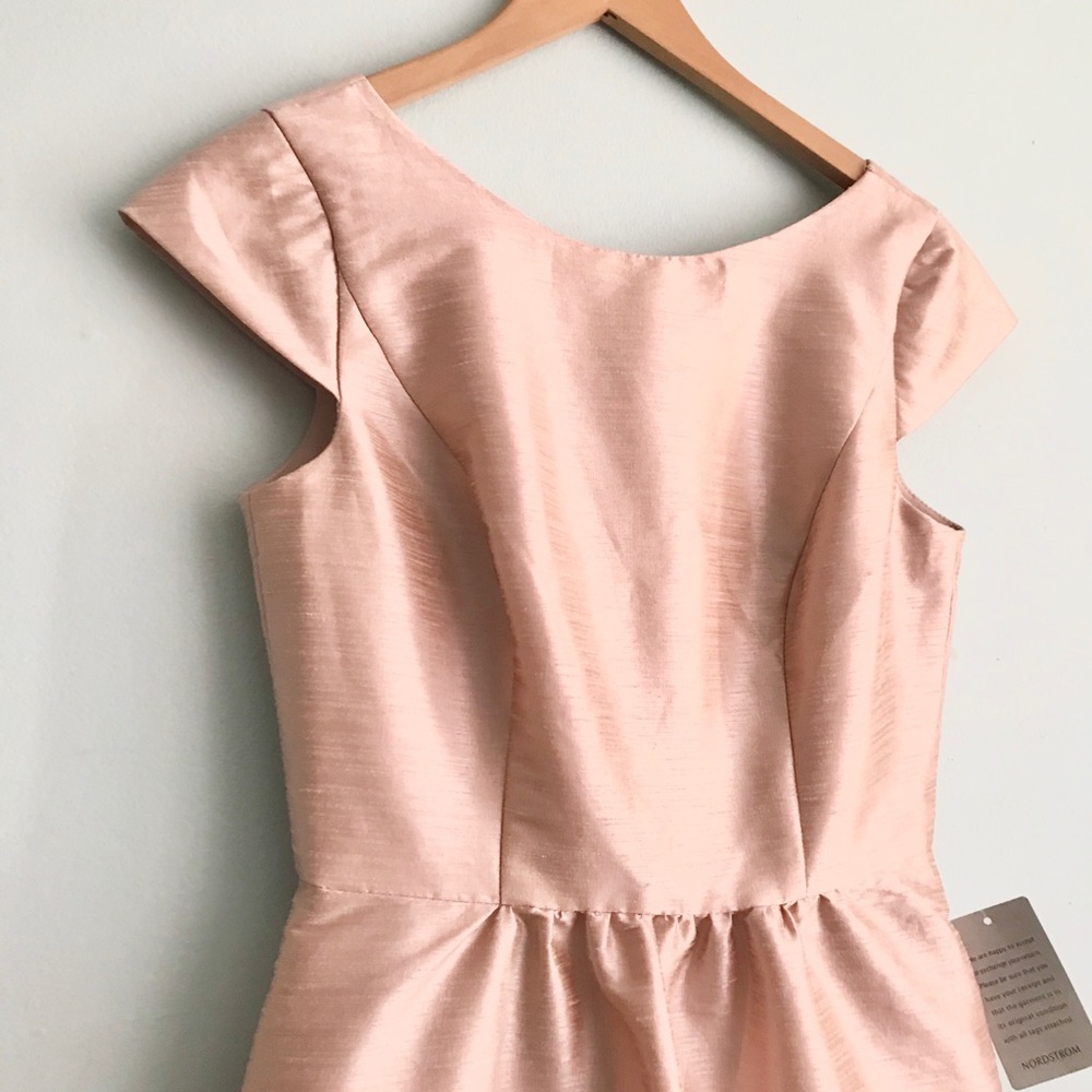 SOLD Alfred Sung Women's Pearl Pink Cocktail Dress - Picture 3 of 6